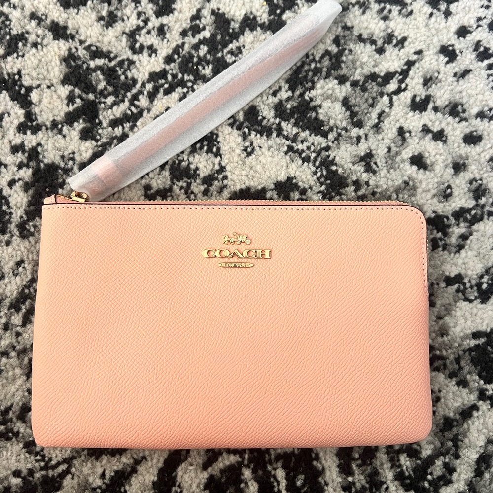 Coach Peach Wristlet